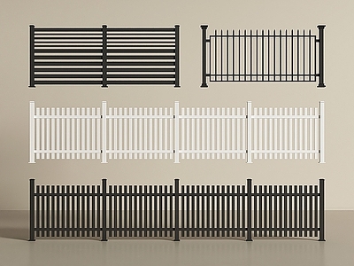 现代简约围栏护栏 围栏 栅栏 护栏 围挡 栏杆