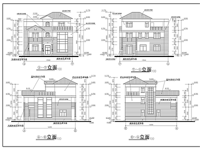 别墅建筑 三层别墅套图