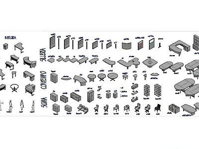 家具图库 办公家具大全