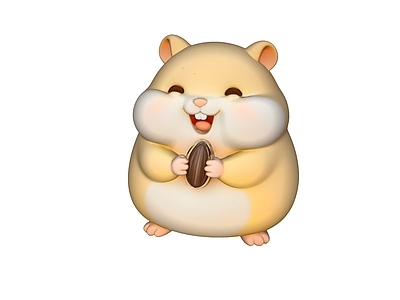 雕塑摆件 奶油风仓鼠 卡通拟人仓鼠