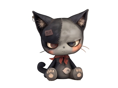复古雕塑摆件 猫猫美陈 毛绒玩具 潮玩手办 猫咪玩具