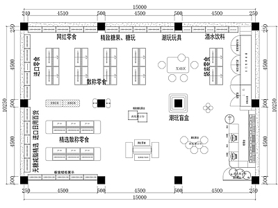 便利店 零食店 食品店平面图