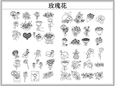 花 玫瑰花卉