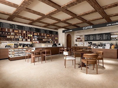 原木风咖啡厅 咖啡店