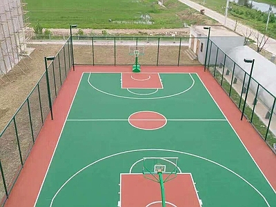 其他景观 篮球场 硅pu篮球场