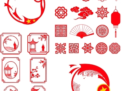 其他图库 中文元素 花纹 贴图 线条