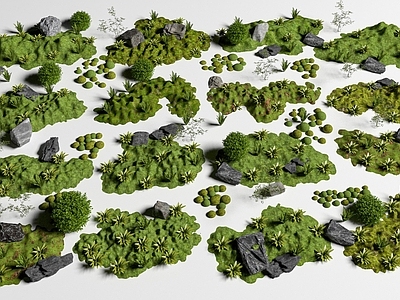 极简微地形 微地形景观 起伏地形 绿植组合