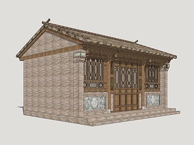 中式古建古建筑 乡村民居 北方民居建筑 乡村商业建筑