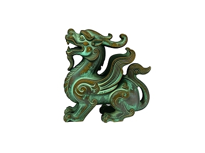中式雕塑摆件 青铜 雕塑 美陈 摆件 龙形