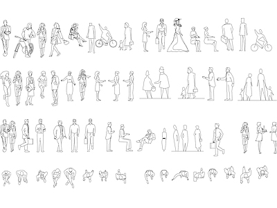 其他图库 人物 现代人物 人物立面 人物俯视图 人物图库