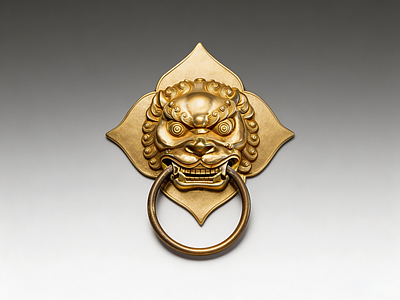中式门把手 兽首 门环 摆件 雕塑