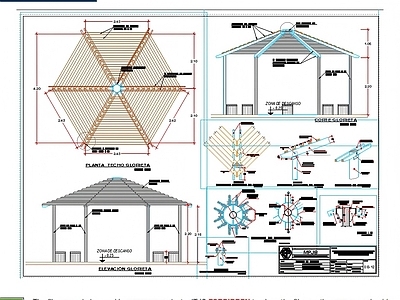 其他公共建筑 标准六角亭