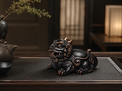 中式雕塑摆件 茶宠摆件 新中式 茶室软装