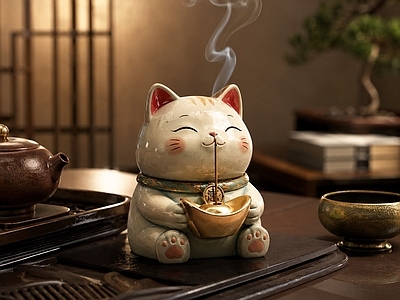 中式雕塑摆件 茶宠摆件 新中式 茶室软装