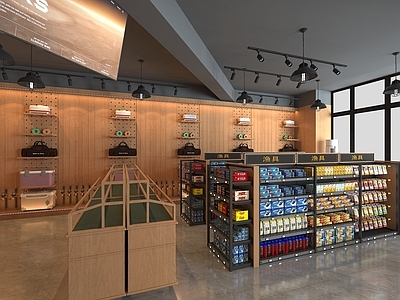 原木风其他商业空间 路亚店 渔具店 户外店 露营钓鱼 海钓店