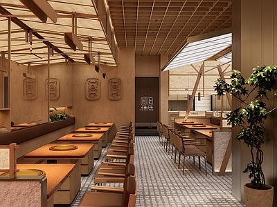 原木风烧烤烤肉店 烧烤 商场 店铺