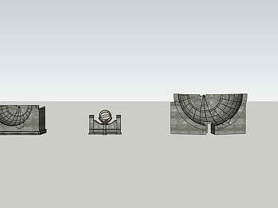 中式古建筑 日晷 古建筑 中式日晷