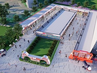 现代商业街 商业广场 美食城 天猫超市 天猫校园
