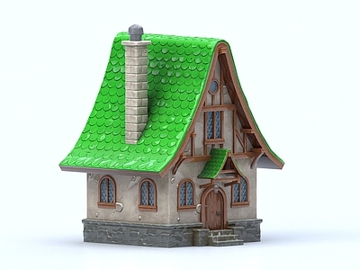 欧式古建艺术风格建筑 童话小屋 卡通建筑