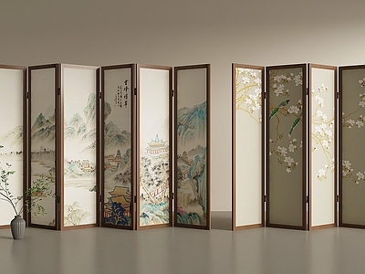 新中式屏风 宋式屏风 屏风 折叠屏风 隔断 新中式屏风