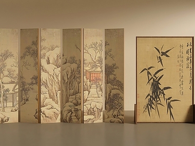 中式屏风 宋式屏风 屏风 新中式屏风 折叠屏风 屏风隔断