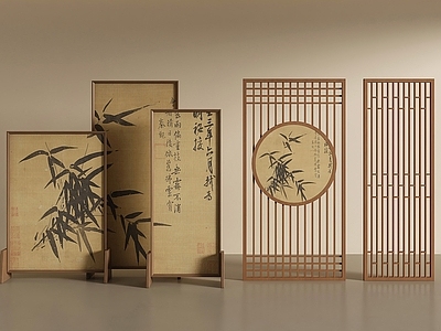 新中式屏风 屏风 隔断 宋式屏风 新中式屏风 屏风隔断