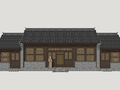 中式古建四合院 影视民房 古代民房 大户人家 乡村民居建筑