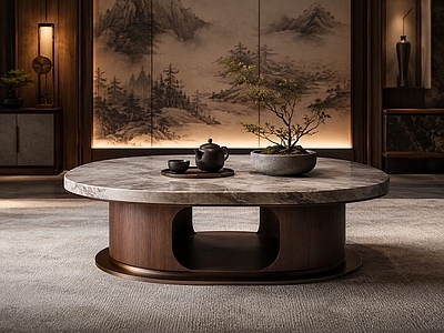 茶几 新中式茶几 木质茶几 客厅家具