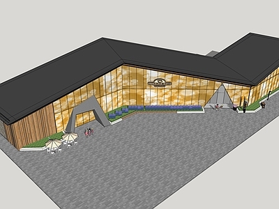 现代餐饮建筑 商业建筑 商业综合体 现代商业建筑
