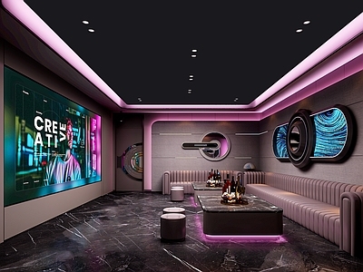 赛博朋克风KTV