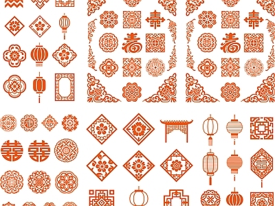 其他图库 花纹 纹理 贴图 中式花纹