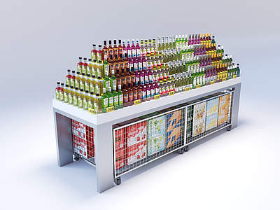 现代食品展台 鸡尾酒中岛陈列架 轻度酒品中岛陈列 酒类中岛陈列 各种酒陈列展示