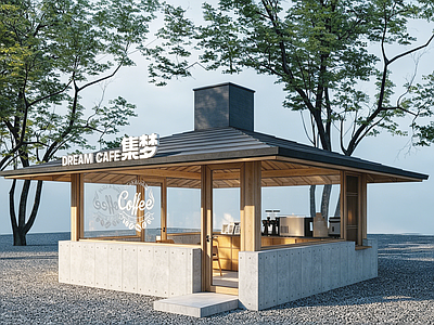 日式餐饮建筑 咖啡厅 快闪店 奶茶店 非标商业 临时建筑
