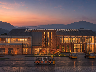 现代主义商场建筑 工业风 博物馆 商业 风情商业街 mall