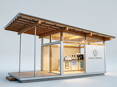 原木风咖啡厅 奶茶店 快闪店 临时建筑 木结构咖啡厅 非标商业