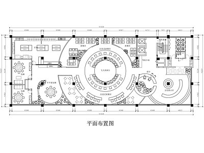 其他餐饮空间 主题餐厅平面图 沉浸式餐厅平面图 演绎餐厅平面图