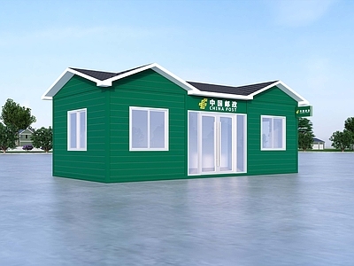 现代小公建 集成房屋 中国邮政 金属雕花板房屋 轻钢别墅