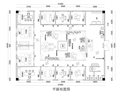 茶餐厅 休闲茶餐厅平面图 茶室空间设计平面 茶饮空间平面图