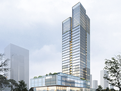 现代主义写字楼 超高层办公楼 企业总部 城市地标 现代高层 办公综合体
