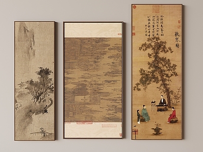 中式挂画 中古风挂画风景画