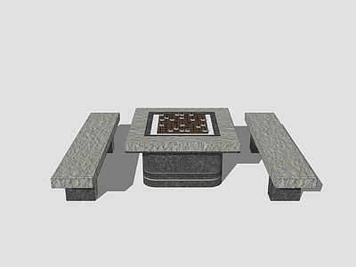 新中式户外桌椅 石桌椅 棋桌
