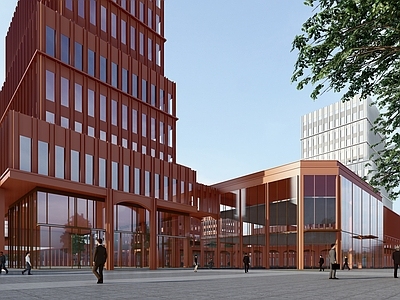 现代主义产业园办公楼 典雅风格高层 现代产业园