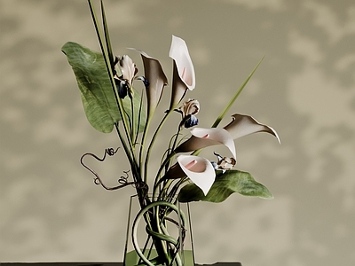 现代花艺 花艺摆件 鲜花花卉 艺术插花 玻璃花瓶