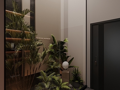 现代植物堆 室内景观 植物堆 绿植