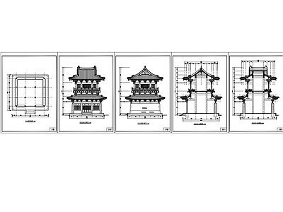 其他古建筑 古建楼阁 古建亭子