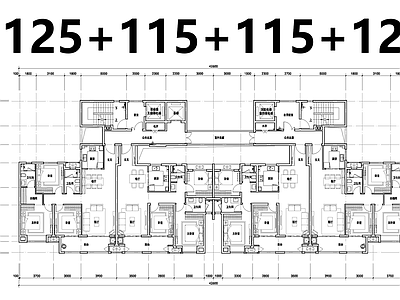 高层住宅 T4高层住宅 125与115㎡ 三居室 三面宽户型 户型方正