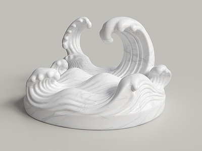新中式雕塑摆件 雕塑小品 景观雕塑 现代雕塑 浪花雕塑 海浪雕塑