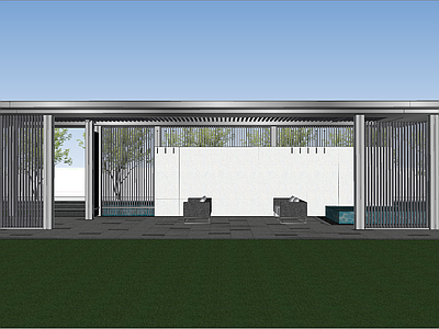现代简约廊架