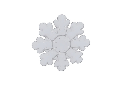 极简其他摆件 白色雪花美陈气模 雪花气模
