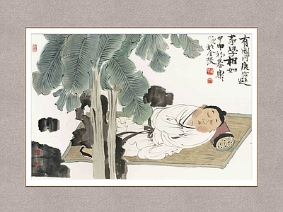 中式字画 避事学相如 人物画 徐乐乐 装饰画 国画
